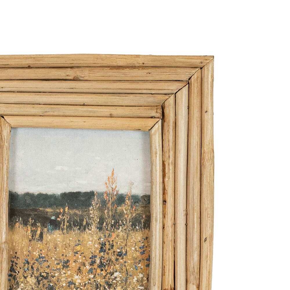 Foreside Home & Garden 4x6 Photo Rattan Pieced Picture Frame