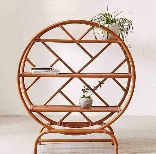 Bamboo Cane Wall Shelf