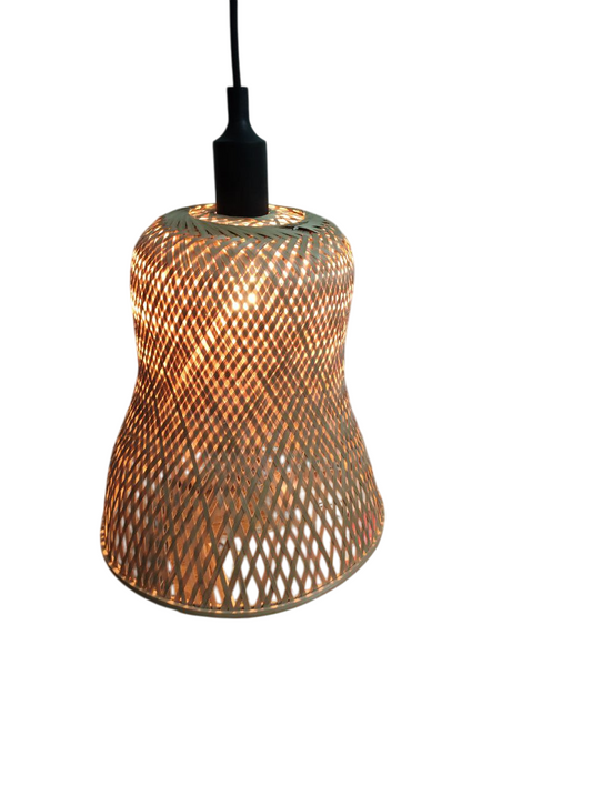 Cane Handicraft Hanging Lamps For Livingroom Home Decoration Cane Lamp Shades Hanging(Wire & Holder and bulb Included) Pack of 1 Lamp Bamboo Lights