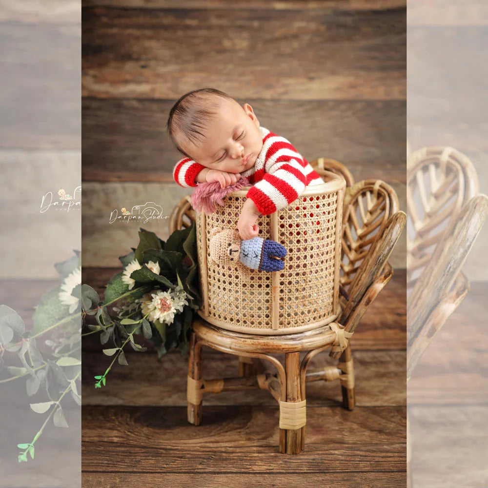 Multipurpose Rattan cane Hand webbing basket, Baby photoshoot prop and Utensil basket for indoor
